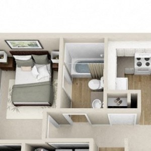 The Pointe Apartments 1x1 A Floor Plan The Pointe Apartments 1x1 A Floor Plan